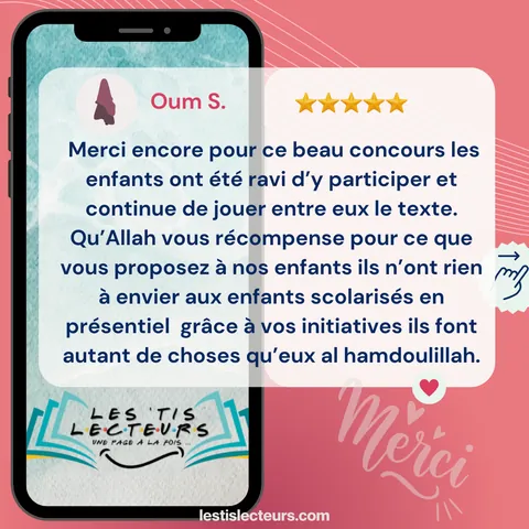 Capture de l’avis d’Oum S., noté cinq étoiles.